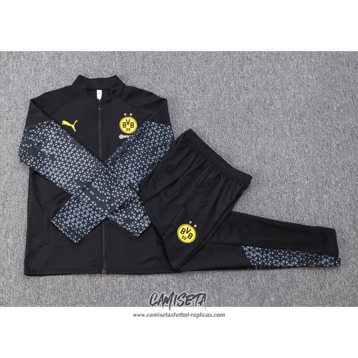 Chandal de Chaqueta del Borussia Dortmund 2023-2024 Negro